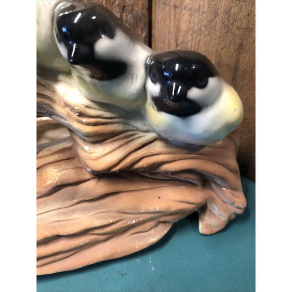 Shawnee Pottery #502 Birds on Driftwood Branch Planter Faux Bois Goldfinch VTG - Picture 9 of 13